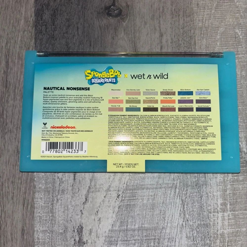 🧽Wet n Wild SpongeBob Nautical Nonsense Eyeshadow Palette